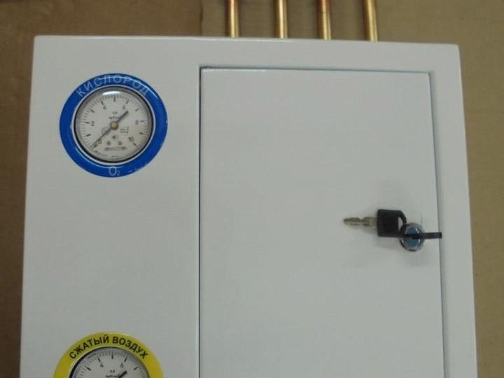Коробка газовая этажная КГЭ02 врезная без сигнализации на 2 газа